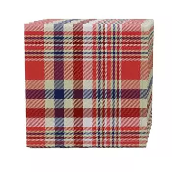 Набор салфеток из 4 шт., 100 % хлопок, 20х20 дюймов, клетка 15 шт.