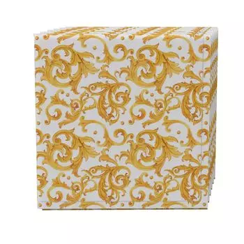 Набор салфеток из 4 шт., 100 % хлопок, 20х20 дюймов, золотой дамасский