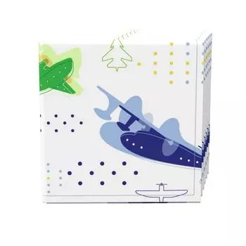Набор салфеток из 4 шт., 100% хлопок, 20x20 дюймов, Airplane Design