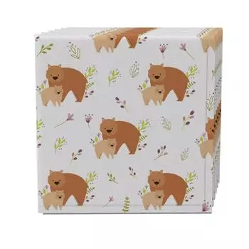 Набор салфеток из 4 шт., 100 % хлопок, 20x20 дюймов, Bear Hugs