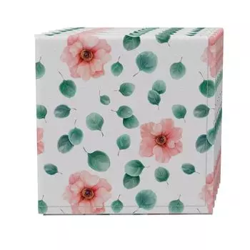 Набор салфеток из 4 шт., 100 % хлопок, 20x20 дюймов, богемный свадебный цветочный узор