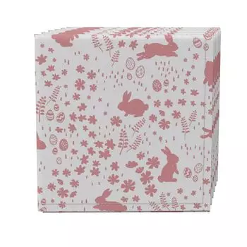 Набор салфеток из 4 шт., 100% хлопок, 20x20 дюймов Bunny Hop Garden