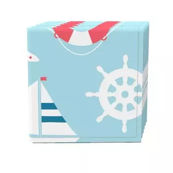 Набор салфеток из 4 шт., 100% хлопок, 20x20 дюймов, Cartoon Nautical Adventure