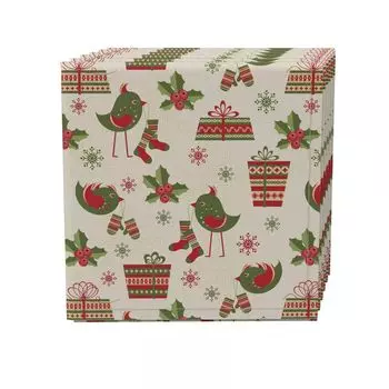 Набор салфеток из 4 шт., 100 % хлопок, 20x20 дюймов, Christmas Celebration.