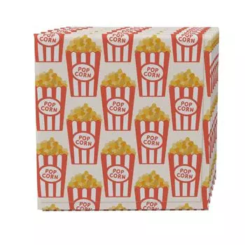 Набор салфеток из 4 шт., 100 % хлопок, 20x20 дюймов Cinema Popcorn