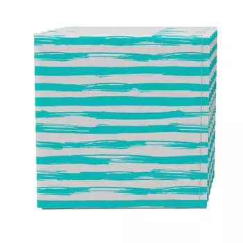 Набор салфеток из 4 шт., 100 % хлопок, 20x20 дюймов, цвет Aqua Summer Stripe