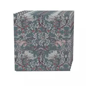 Набор салфеток из 4 шт., 100% хлопок, 20x20 дюймов, цветочный 59