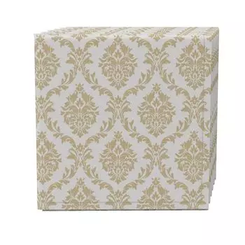 Набор салфеток из 4 шт., 100 % хлопок, 20x20 дюймов, декоративный золотой дамасский узор