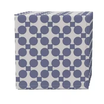 Набор салфеток из 4 шт., 100 % хлопок, 20x20 дюймов, дизайн Blue Dot