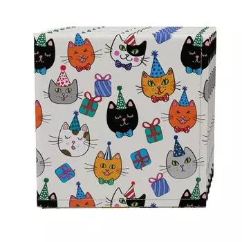 Набор салфеток из 4 шт., 100 % хлопок, 20x20 дюймов, Happy Birthday Cats