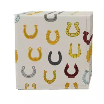 Набор салфеток из 4 шт., 100% хлопок, 20x20 дюймов, Horseshoe Icons