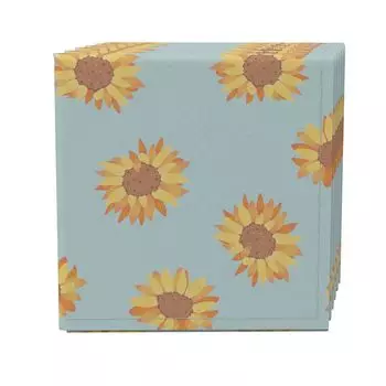 Набор салфеток из 4 шт., 100 % хлопок, 20x20 дюймов, Летний подсолнух