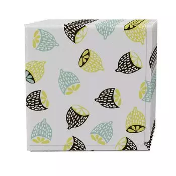 Набор салфеток из 4 шт., 100 % хлопок, 20x20 дюймов, Modern Citrus Fruit