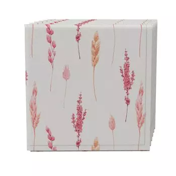 Набор салфеток из 4 шт., 100 % хлопок, 20x20 дюймов Pink Botanicals