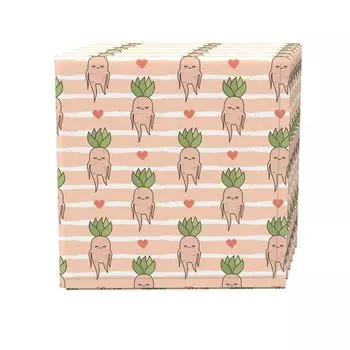 Набор салфеток из 4 шт., 100 % хлопок, 20x20 дюймов, полоска мандрагоры