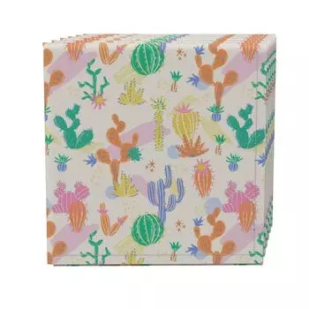 Набор салфеток из 4 шт., 100 % хлопок, 20x20 дюймов, яркий узор пустыни