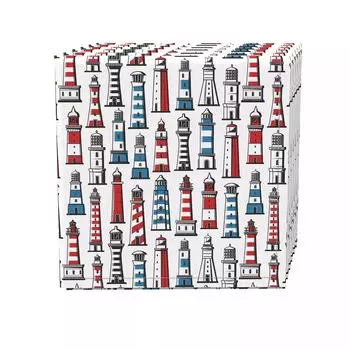 Набор салфеток из 4 шт., 100 % хлопок, 20x20 дюймов, ретро-маяки