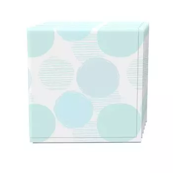 Набор салфеток из 4 шт., 100 % хлопок, 20x20 дюймов, синий горошек, каракули