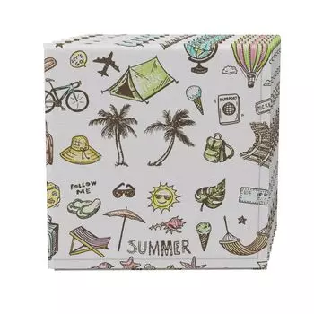 Набор салфеток из 4 шт., 100% хлопок, 20x20 дюймов Summertime Icons