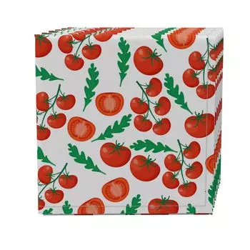 Набор салфеток из 4 шт., 100% хлопок, 20x20 дюймов, Tomato Garden