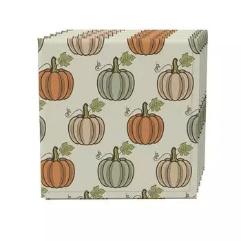 Набор салфеток из 4 шт., 100 % хлопок, 20x20 дюймов, Тыквы с виноградной лозы