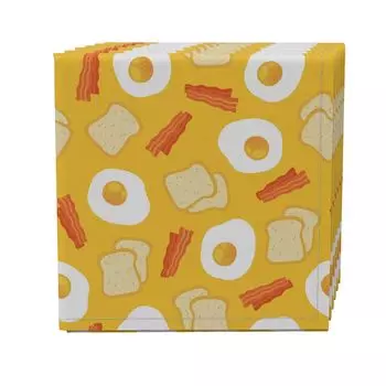 Набор салфеток из 4 шт., 100 % хлопок, 20x20 дюймов, утренний завтрак