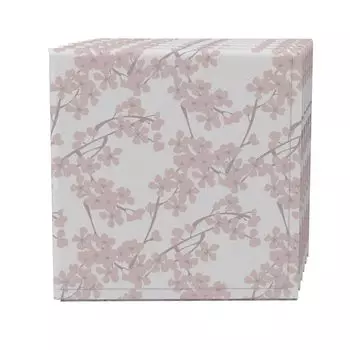 Набор салфеток из 4 шт., 100 % хлопок, 20x20 дюймов, ветки весеннего цветения.