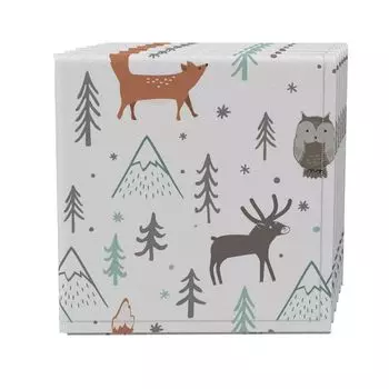 Набор салфеток из 4 шт., 100 % хлопок, 20x20 дюймов, Зимний лес