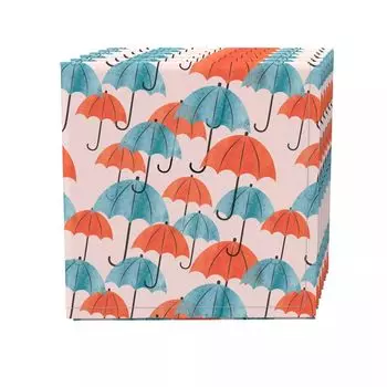 Набор салфеток из 4 шт., 100 % хлопок, 20x20 дюймов, зонтики вверх