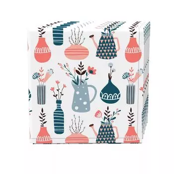 Набор салфеток из 4 шт., 100 % хлопок, 20x20 дюймов, вазы для рисования