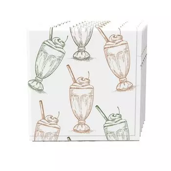 Набор салфеток из 4 шт., 100 % хлопок, 20x20 дюймов, мороженое Social