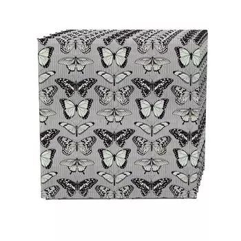 Набор салфеток из 4 шт., 100 % хлопок, 20x20 дюймов, дизайн плитки «Бабочки»