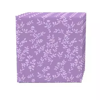 Набор салфеток из 4 шт., 100 % хлопок, 20x20 дюймов, Purple Vines