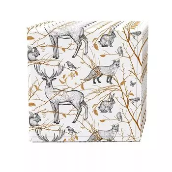 Набор салфеток из 4 шт., 100 % хлопок, 20x20 дюймов, Woodland Wildlife