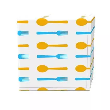 Набор салфеток из 4 шт., 100% хлопок, 20x20 дюймов, ложки и вилки