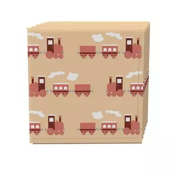 Набор салфеток из 4 шт., 100 % хлопок, 20x20 дюймов, паровозы