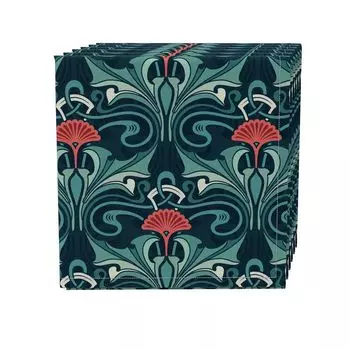 Набор салфеток из 4 шт., 100 % хлопок, 20x20 дюймов, цветочный 138