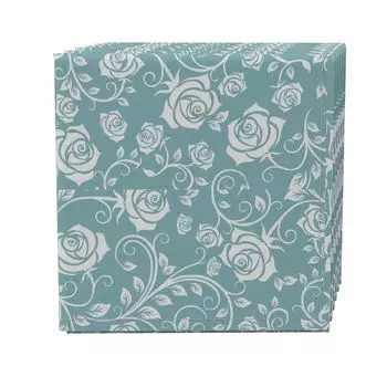 Набор салфеток из 4 шт., 100 % хлопок, 20x20 дюймов, «Розы на вьющихся лозах».