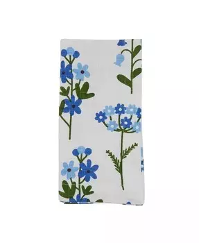 Набор салфеток с цветочным рисунком, 4 шт Saro Lifestyle, синий