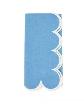 Набор салфеток с зубчатым краем размером 4,20 x 20 дюймов Saro Lifestyle, синий