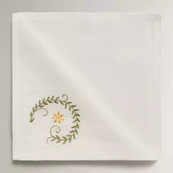 Набор салфеток Zara Home Embroidered Linen, 45х45 см, 2 предмета