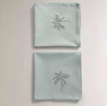Набор салфеток Zara Home Embroidered Palm Tree, 2 шт