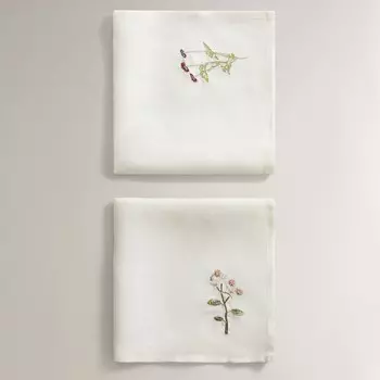 Набор салфеток Zara Home Floral Embroidery, 2 шт