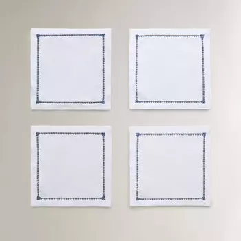 Набор салфеток Zara Home Hemstitched Cocktail, 4 штуки
