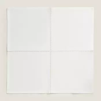 Набор салфеток Zara Home Of Christmas Chain Linen, 45 x 45 см, 2 предмета, белый