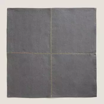 Набор салфеток Zara Home Of Christmas Chain Linen, 45 x 45 см, 2 предмета, серый