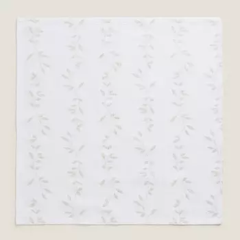 Набор салфеток Zara Home Of Christmas Leaf Cotton, 50 x 50 см, 2 предмета, белый