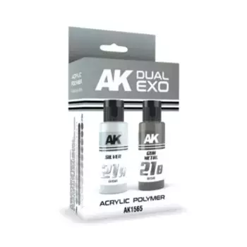 Набор «Серебро и бронза» (2 x 60 мл), Paint - Dual Exo Sets (AK-Interactive)