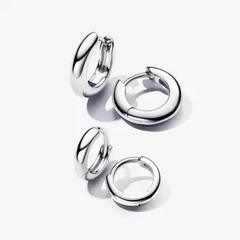 Набор серег-колец Pandora Essence Round, серебро