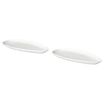 Набор сервировочных блюд Ikea Frjdefull, 23x11 см, 2 шт, белый